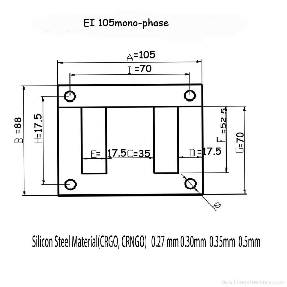 Laminierung EI-152.4b Grad 50C400-CSC (CRNGO)