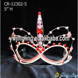 Colored Rhinestone Easter Mask Crowns For Party