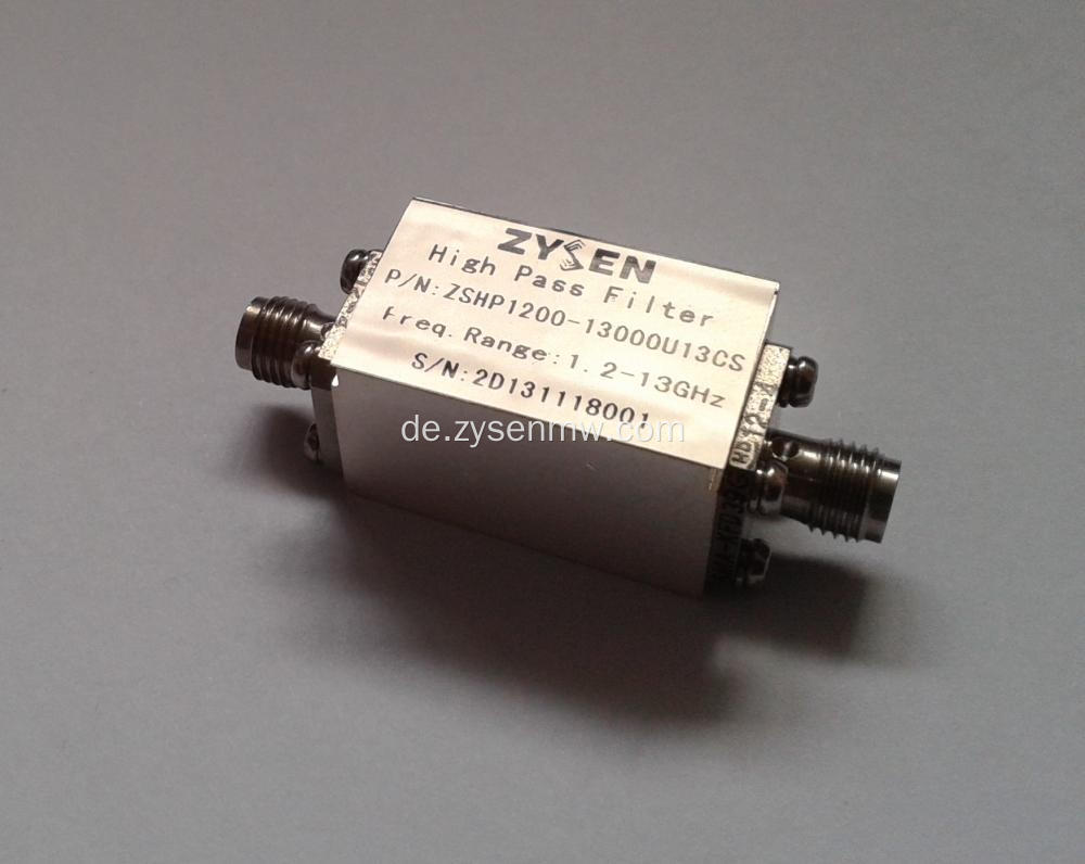 1,2 bis 13 GHz Highpass -Filter