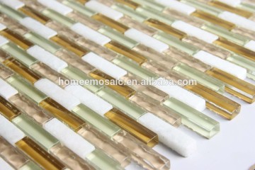 Factory directly supplier natural stone glass mosaic for school wall decoration