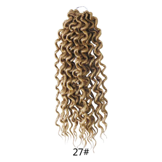 18inch 70g Goddess Locs With Curly Ends Ombre Color Faux Locs Crochet Twist Hair Soft Synthetic Braiding Hair Extension Wavy