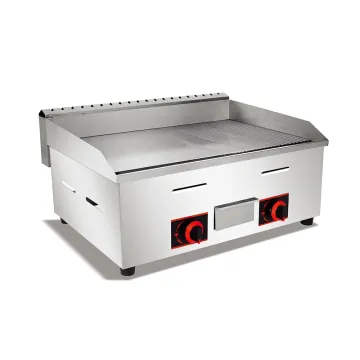 Commercial Gas Griddle: Two Burners, Stainless Steel, and Cast Iron Griddle for Hot Sale