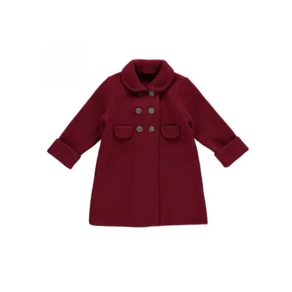 Red Girls Woolen Coat