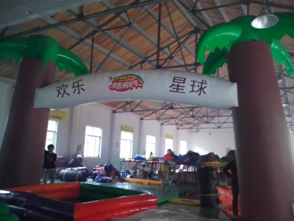 Commercial clown cartoon promotion inflatable arch door advertising