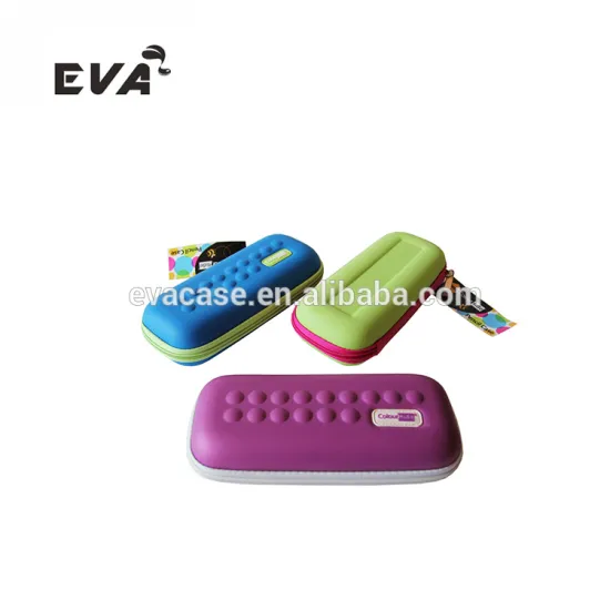 Customized waterproof Hard protective EVA stationery box pencil case with zipper by PU leather or fabric for kids of pencil box