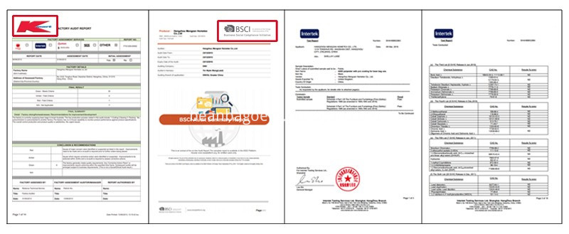 Certification of our factory