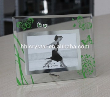 Fashion glass photo frame & family glass photo frame