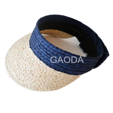 summer sun raffia straw visor cap hat