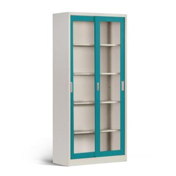 Fashion Glass Sliding Door Metal File Cabinet