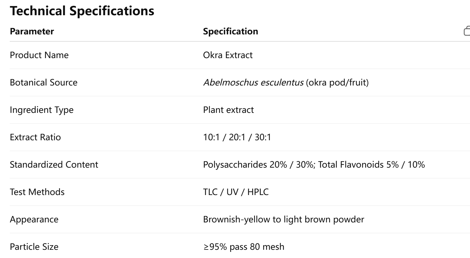 okra extract benefits