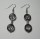 Hematite Earring with silver color finding