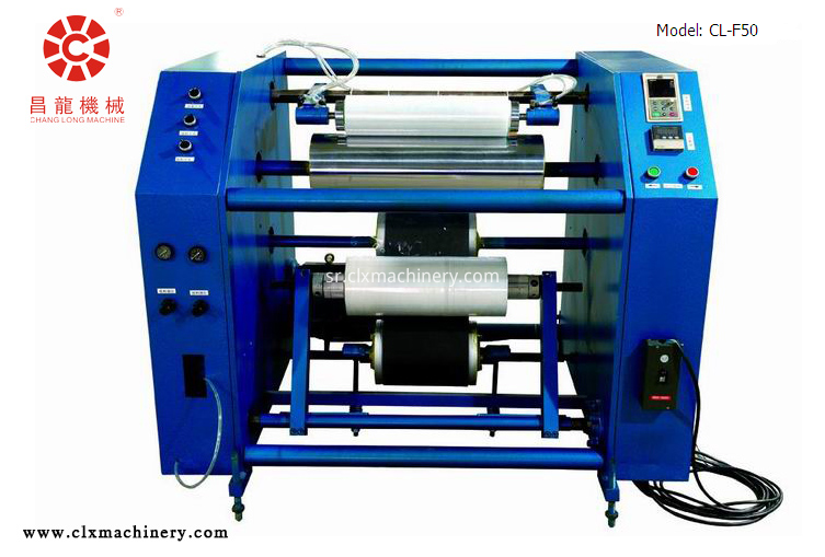 stretch film rewinding machine