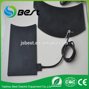Black 20*20cm 120W silicone rubber heater to heat aluminum plate