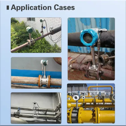 Integrated Vortex Flow Meter for Industrial Gases, Compressed Air, and Steam with Temperature and Pressure Compensation