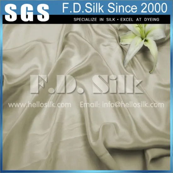 12MM Silk Crepe De Chine Width 45" Silver Grey No.27 Color