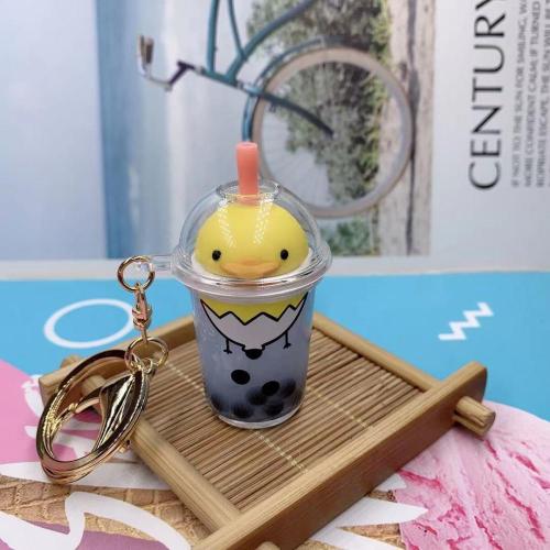 liquid keychain diy New Cute Duck Keychain Supplier