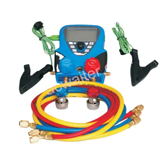 Digital Manifold Gauge Set for AC - Good Quality Refrigerants R134A, R410, R404 (4 Valves)