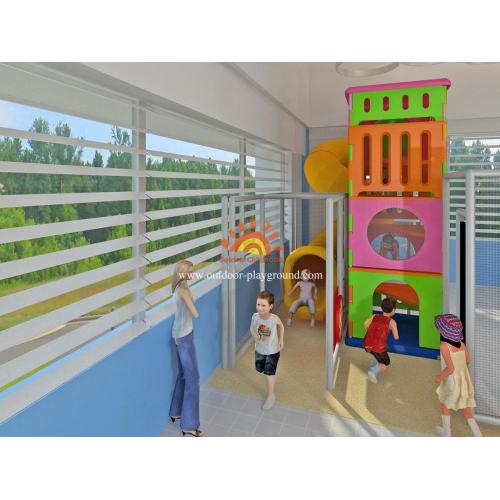 Children's Indoor Playground Tower With Tube For Sale