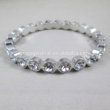 Fashion Customized Diamond Cuff Cup Silver Tennis Bracelet
