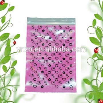 Jewelry plastic ziplock bag with slider