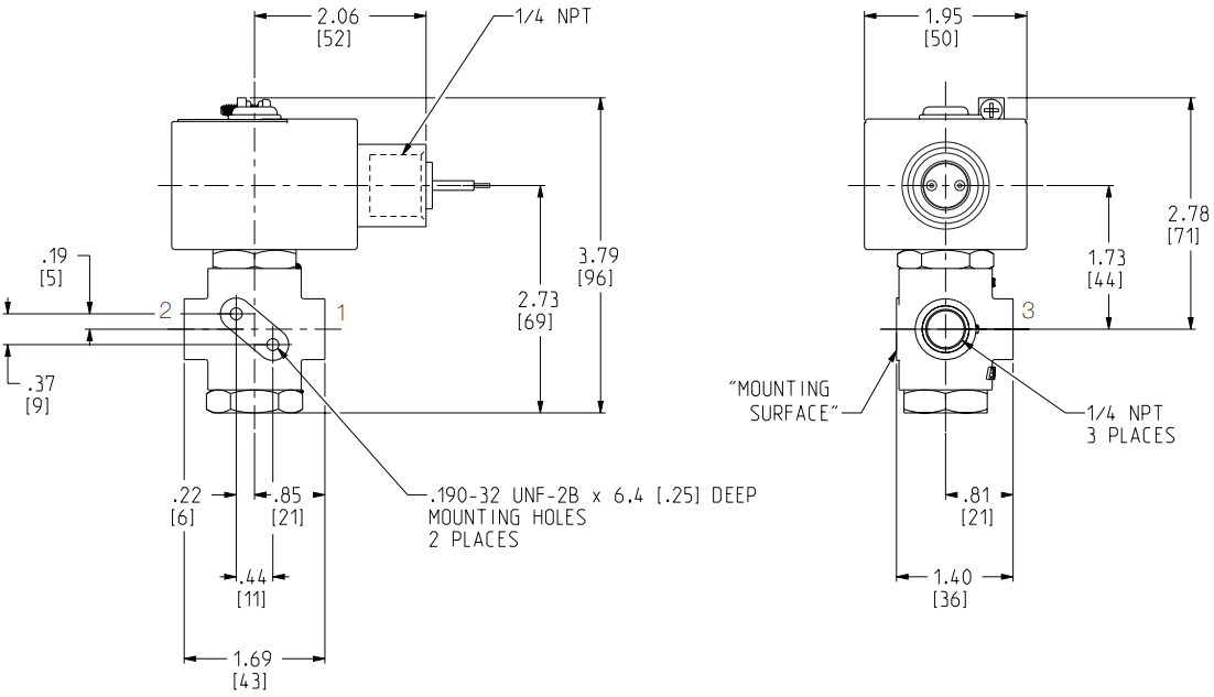 NT Series 8320G176 3-Way Electric Magnetic Valve ASCO type