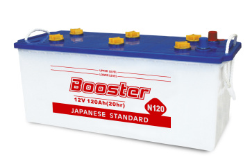 N120 12V120ah 12volt JIS Standard Dry Storage Truck Battery