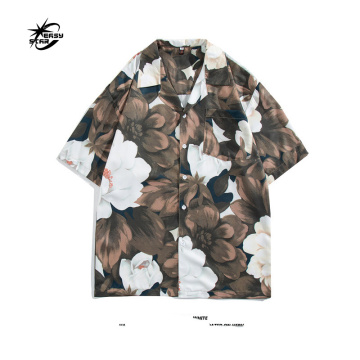 Men's Summer Short Sleeve 3D Printed Floral Shirt - Hawaiian Style Beach Casual Wear