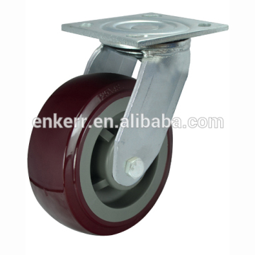 red color PU caster wheel, heavy duty caster wheel,load capacity from 250 to 400 kgs