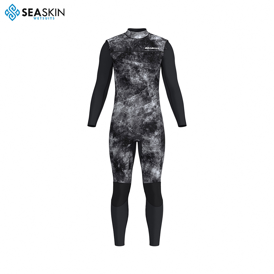 Seaskin Mens Neoprene Front Zip Wetsuit Penuh