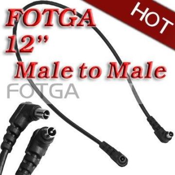 Fotga 12" Male To Male M-m Flash Pc Sync Digital Slr Camera Remote Cord Cable