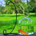 14.2 * 10 * 10cm Cute Transparent Fish Tank Glass Hanging Glass Aquarium Fish Bowl Flower Vase Creative Home Decor