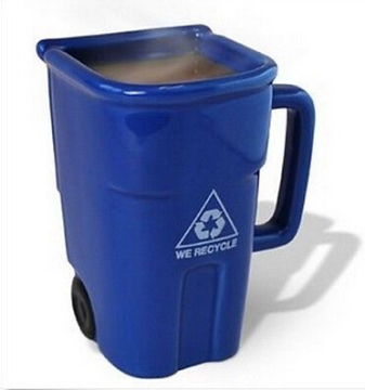 Blue Bin Mug Recycling Coffee Cup