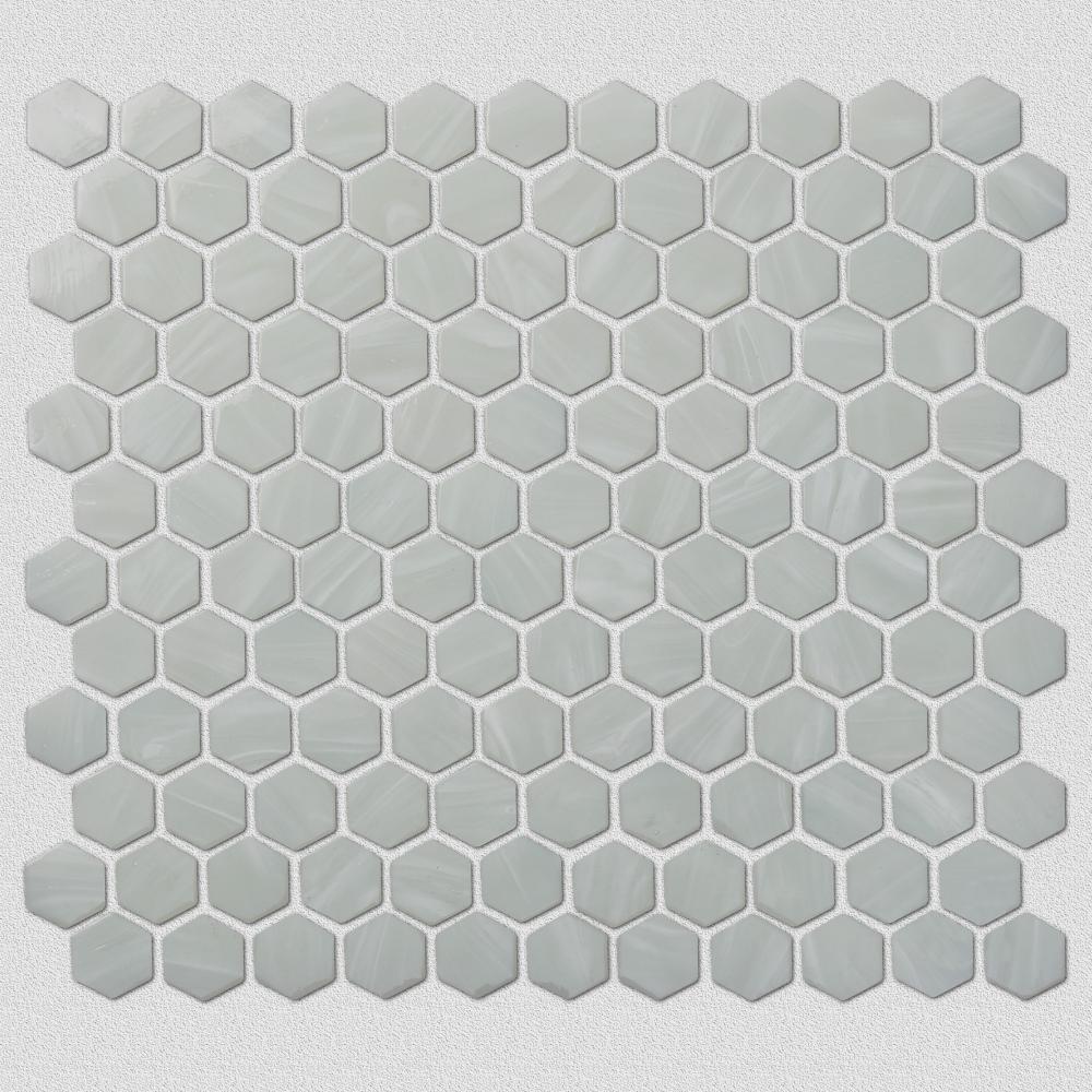 Hexagon Mosaic White Kitchen Backsplash Minimalist Art Tile