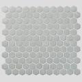 Hexagon Mosaic White Kitchen Backsplash Minimalist Art Tile