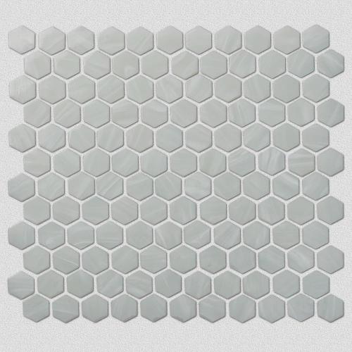Hexagon Mosaic White Kitchen Backsplash Minimalist Art Tile