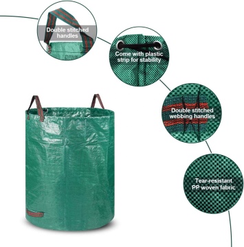 Customizable Size Heavy Duty Reusable Gardening Bags for Lawn, Pool, Leaf Debris, and General Waste Collection