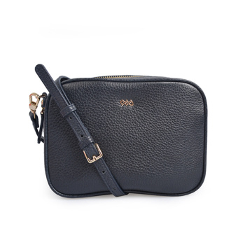 Minimalista in pelle blu navy Borsa Satche Mum&#39;s Bag