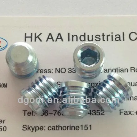special threaded flat point set screws