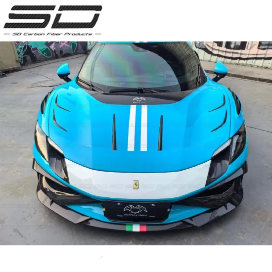 BatFury Aero Style Dry Carbon Fiber Front Hood for Ferrari 296 GTB