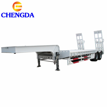 3 Axle 40ft Low Bed Deck Gooseneck Truck for Excavator and Container Transport (100 Ton)