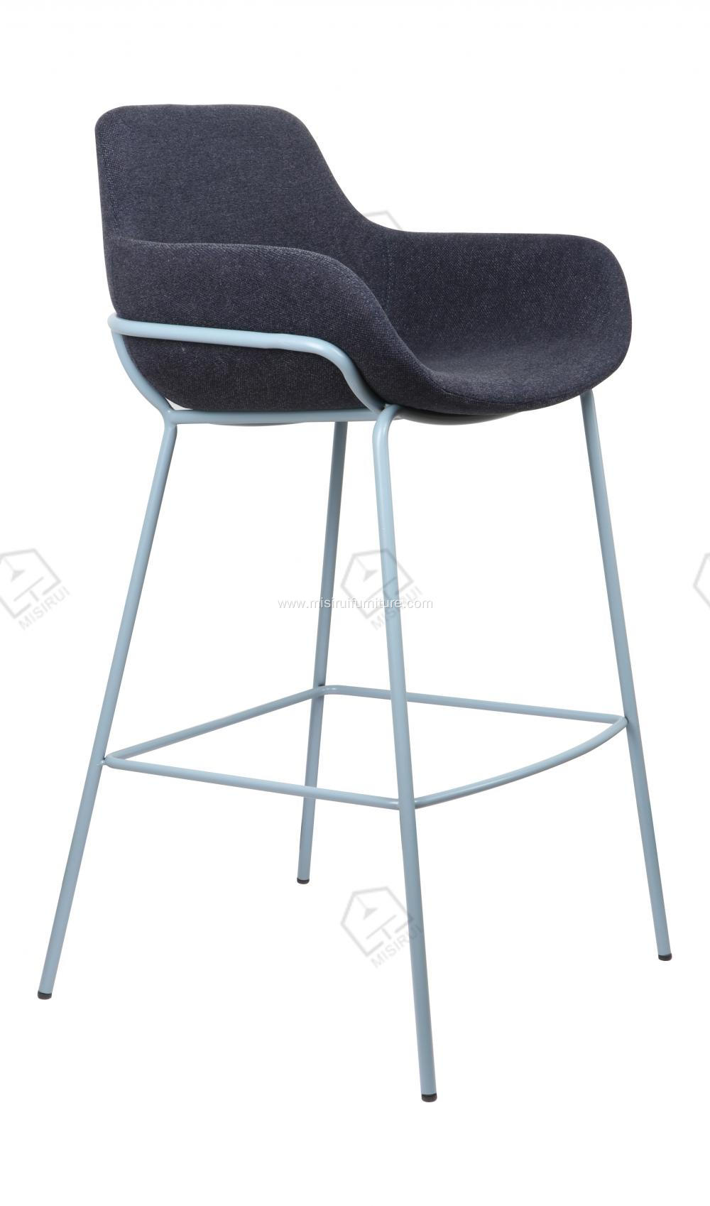 Black frame imported ash wood bar stool