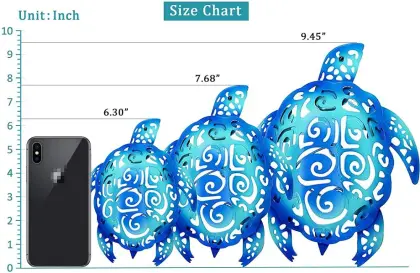 Metal Sea Turtle Beach Theme Decor