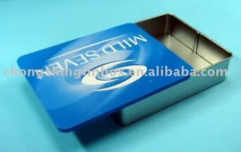 Rectangular candle tin box with slip lid