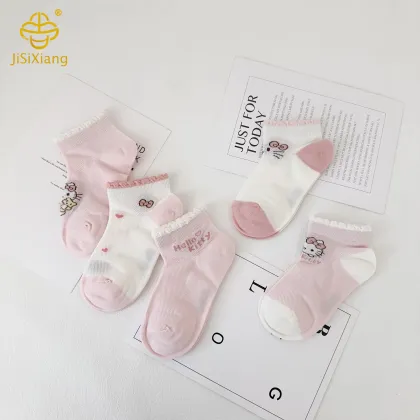 Cartoon KT Cat Socks Mesh Breathable Girl