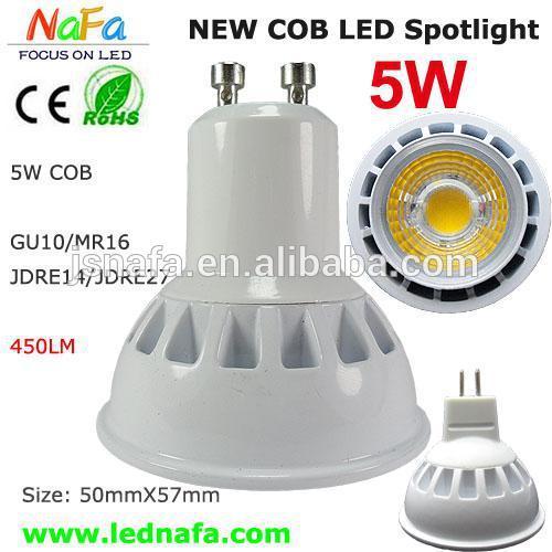 2014 new 220v aluminum gu10 5w led light 460LM made in china