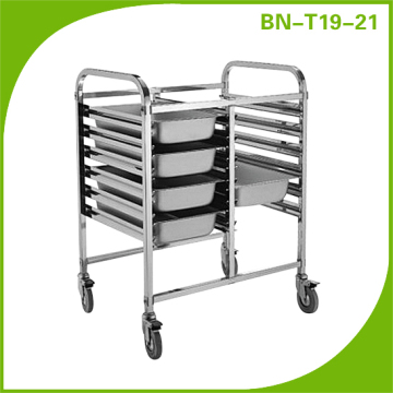 China Production Restaurant Stainless Steel Tray Cart/Tray Trolley for Sale BN-T19-21