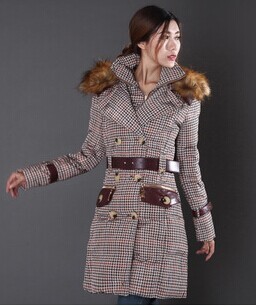 women korean cashmere wool coat
