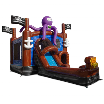China Supply Popular Inflatable 4in1 Pirate Cove Combo for Party Rental - Wet/Dry
