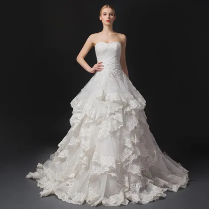 GJ10 2016 Retro dress lace Off Shoulder Wedding Dress Bridal Gowns
