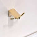 Gold Copper Double Coat Hooks Towel Hanger